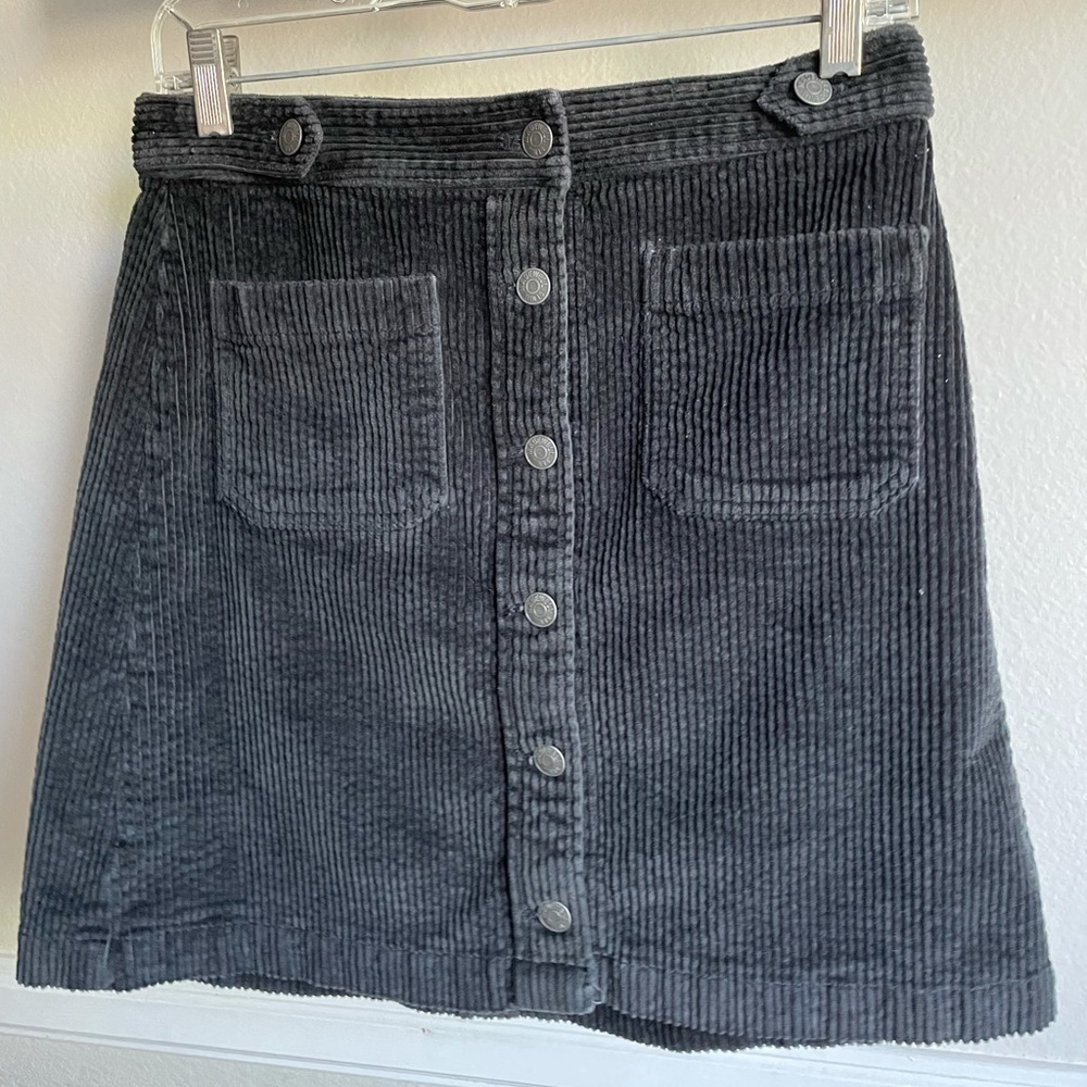 Madewell Corduroy Button Front Skirt